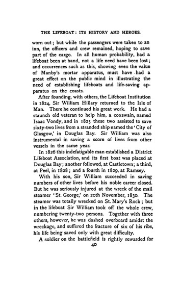 Text about Hillary establishing District Lifeboat Association