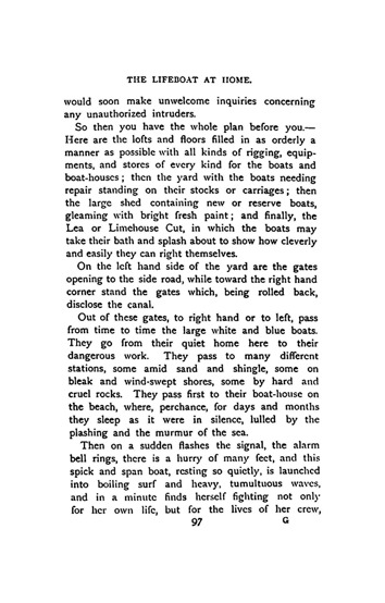 Text describing the RNLI Lifeboat Storeyard at Poplar